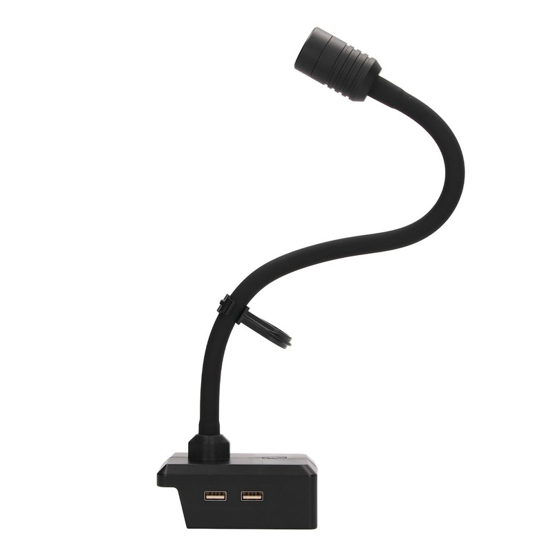 Gooseneck Work Light LED Cordless Lamp Rechargeable 2 USB Ports