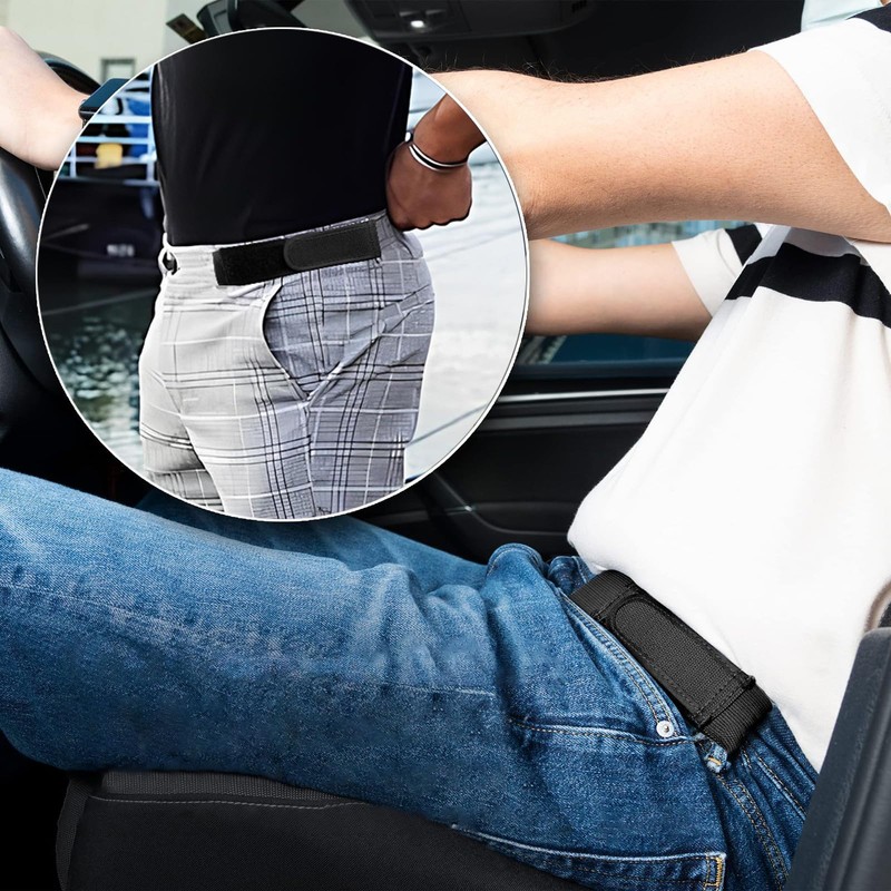 Vinuwu No Buckle Belts for Men 2 Pack No Buckle