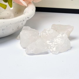 Clear Quartz Crystal 2 PCS Premium Gem Stones and Crystals (1.18-1.97") Natural Raw Stones for Meditation, Chakra Balancing, Reiki & Spiritual Gifts