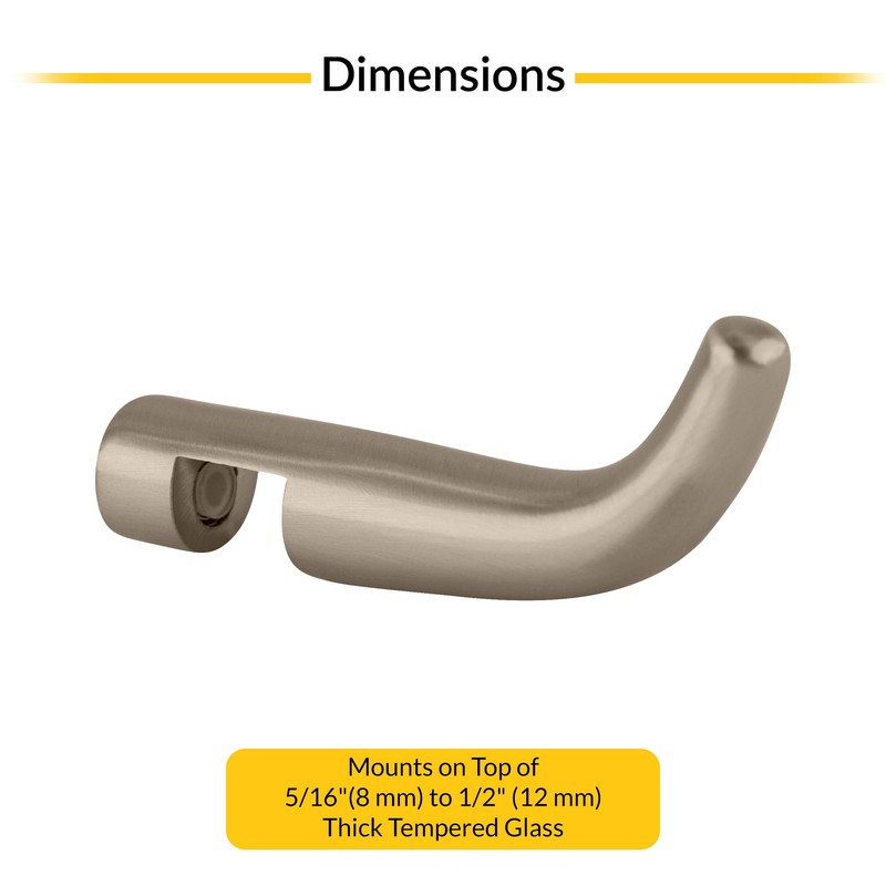BRIXWELL BRHS01BN Brushed Nickel Designer Series Sleeve-Over Robe Hook