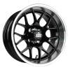 (1) 12" Black w/Machine Lip Golf Cart Wheels 12x7 4x101.6