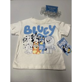 Bluey Toddler Cream T-shirt Size 3 NWT