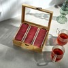 wenco 555128 Tea Box, 6 Compartments, Bamboo Tea Storage, Tea