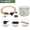 Boho Plug in Pendant Light Hanging Lamp with 15Ft Hemp