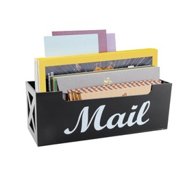 Gdfjiy Mail Organizer, Acrylic Mail Holder Wall Mounted, Mail Basket Mail Tray Letter Holder Box for Desk Home Office, Desk Organizer for Desktop Letters, Bills, Notes and Postcard Bin