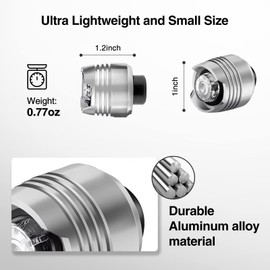 WJKK Silver LED Shoe Lights 2PCS, Rechargeable Shoe Flashlight with 3 Modes, Waterproof Clip for Running, Cycling, Night Walking – Adults & Kids