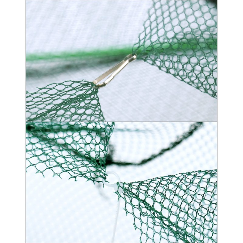 QWORK® Foldable Fishing Net, Nylon Crab Net, Shrimp Net, Perfect