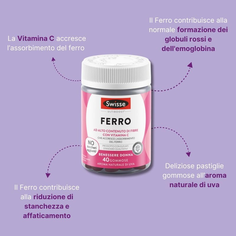 SWISSE Ultiboost - Ferro Integratore per Supporto Formazione di Globuli
