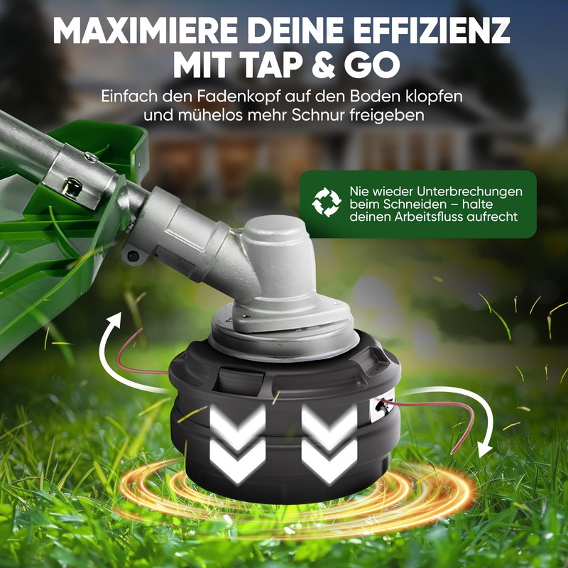 Heckenpracht® Line Head for Brush Cutter with Tap & Go