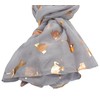 GFM® Women's Cats Print Scarf in Glitterring Metallic Rose Gold