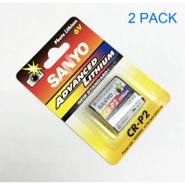 SANYO NEW SANYO CR-P2 LITHIUM BATTERY - 6V PHOTO LITHIUM BATTERY (2 PCS) CRP2