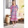 AmeriMark Casual Women’s Muumuu House Dress Comfortable Flowy Short Sleeve