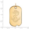 Navy Large (3/4 Inch) Dog Tag (Gold Plated)