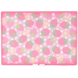 Yaksell Chopping Board for Kids, 10.4 x 7.3 x 0.2 inches (263 x 186 x 4 mm), Made in Japan, Antibacterial, Dishwasher Safe, Reversible Chopping Board, Strawberries and Hana, For Children