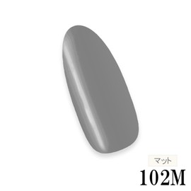 Linogel Renogel, Color Gel, Made in Japan, Cosmetics Registration, Gel Nail, Matte Color, 0.2 oz (5 g), Compatible with LED/UV Light, 102 M Gray, Professional Nail, Single Item, Gray