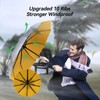 TechRise Umbrella Windproof Travel Umbrella: 10 Ribs Automatic Compact Strong