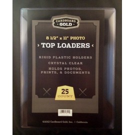 Cardboard Gold 8.5" x 11" Top Loaders (25ct) - Next Generation Archival Protection 1pk (25) Cardboard Gold Regular 8.5x11 PRO Toploaders Keeps 8 1/2 x 11 Photo/Document Ultra Protected
