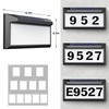 Solar Address Sign, Lighted Address Plaque Outdoor Waterproof, Illuminated Address