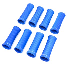 Michigan Motorsports 4" Spark Plug Wire Protector Sleeves | Set of 8 | High-Temp Fiberglass Heat Shields | Universal fit for LS Gen V LT and Other V8 Engines | Multiple Color Options (Blue)
