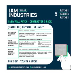 IAM Industries 8" X 8" CONTRACTOR 5 PACK - DRYWALL REPAIR PATCHES