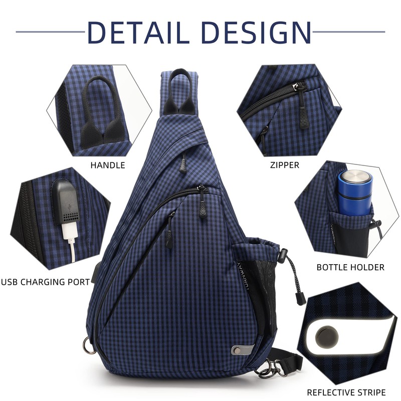 TurnWay Water-Proof Sling Backpack/Crossbody Bag/Shoulder Bag for Travel, Hiking, Cycling,