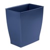iDesign Small Plastic Bathroom Trash Can, Slim Rectangle Garbage Bin