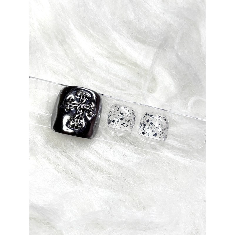 Chrome Silver Paddy Tip - 2 Mini Files / 크롬