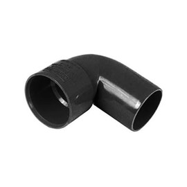 PVC Waste Pipe 90-Degree Elbow Fitting, 40mm, Black, Pack of 3