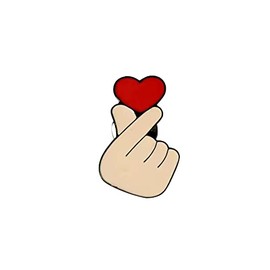 Cute Fashion Hand Heart Gesture Brooch Enamel Sign Language Lapel Pins Finger Heart Mini Pin (2)