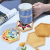 Pack of 8 Bamboo Mosaic Coasters, Bamboo Coasters, Mosaic Coasters,