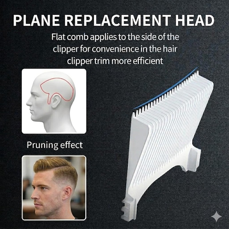 3-in-1 Hair Fade Comb, Left/Right Interchangeable Precision Thinning & Cutting