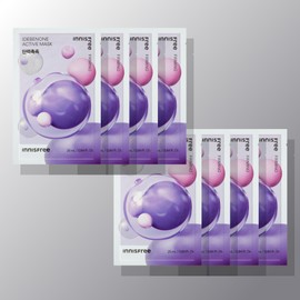 Innisfree Active Mask Idebenone [Elastic Moisturizing] 25ml 8 Sheets, 1 Pack