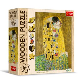 Trefl 20247 The Kiss, Gustav Klimt Artistic Wooden Puzzle, Famous Pictures, Famous Artists, Creative Entertainment for Adults and Children from 9 Years, Multicoloured