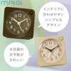 MAG T-736N-Z Alarm Clock, Analog, Natural, Mini, Silent, Continuous Second
