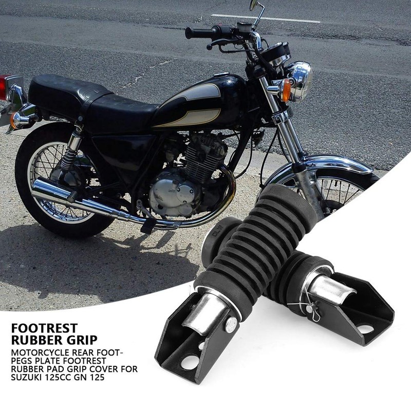 Tbest Motorcycle Foot Pegs GN 250 Black Rubber Rear For