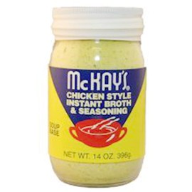 McKay's Vegetarian Chicken and Beef Style Instant Broth and Seasoning - Regular - 14 Oz [Pack of 2]