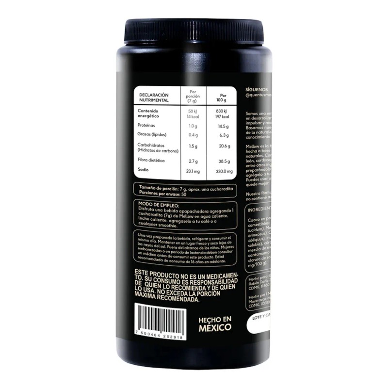 Mellow Mellow Antiestrés Hongos Adaptógenos 350 G Quenut