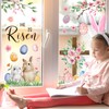JarThenaAMCS Easter He is Risen Window Clings Bunny Egg Floral