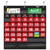 Black Calendar and Weather Pocket Chart with 104 Cards,(72 Illustrated