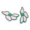 Unbranded Floral Two Tone Pierced Earrings - 3D Printed -