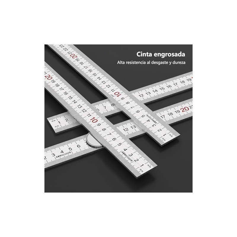 Escuadra para Carpintero de 90 grados,Base de Aluminio,30cm,Escuadra Herrero de
