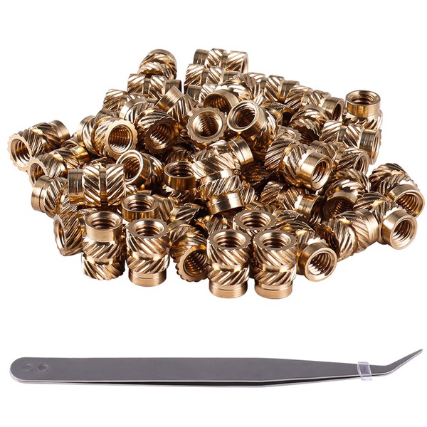 GIVIHGETI M2 Threaded Inserts Set, Press-in Nuts Brass Threaded Bushing,