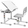 VIVO Gray Height Adjustable Childrens Desk and Chair Set |