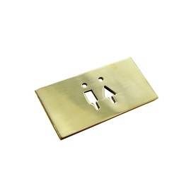 Axis Brass Sign Plate Toilet Sign, S Size, Gold, Stylish, Men and Women