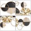 Axioglo Decorative Wall Clock, 34" Large Wall Clock,Non-Ticking Metal Wall
