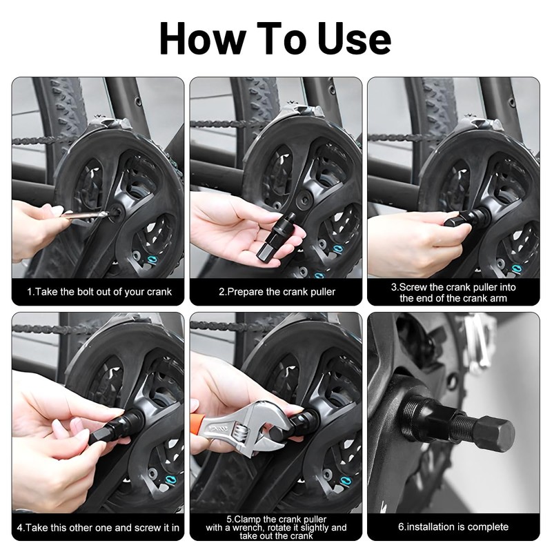 Puasok Bicycle Crank Puller, 42 mm Bicycle Bottom Bracket Tool,
