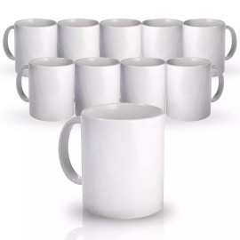 White ProSub 11oz Premium AAA Ceramic White Sublimation Mug Blanks - 48 Pack