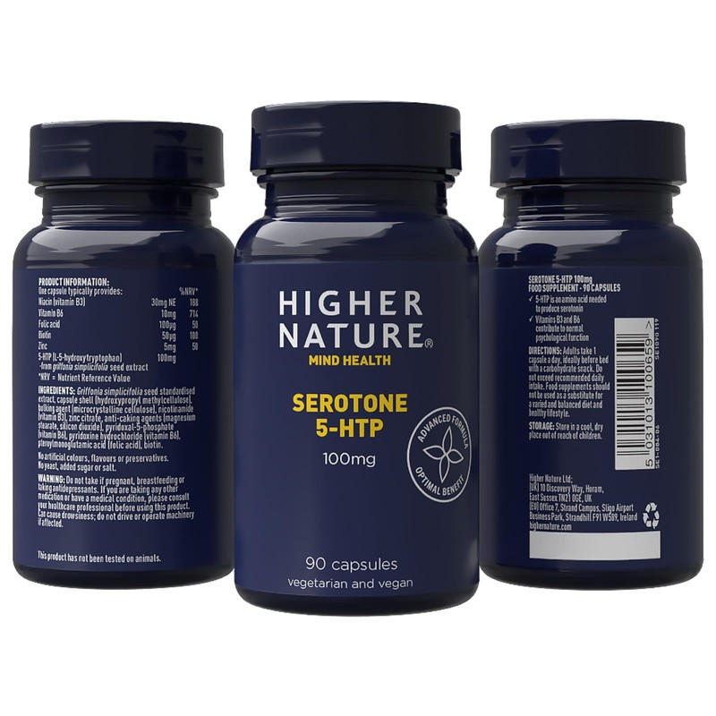 Higher Nature - Serotone 5HTP - 100mg - Psychological Support