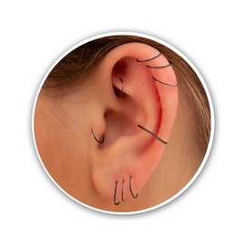 Small Black Sterling Silver Huggie Hoop Earrings for Women Cartilage Nose Helix Tragus (Black Silver, 8mm 24 gauge / 1 pair)