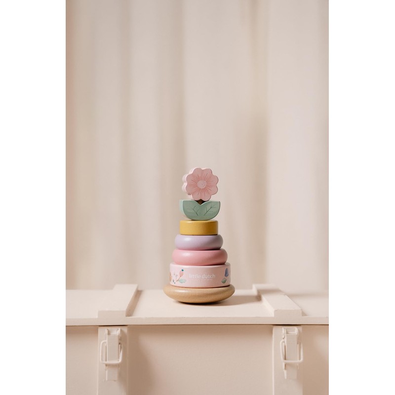 Little Dutch 7342 FSC Wooden Stacking Tower Ring Fairy Garden